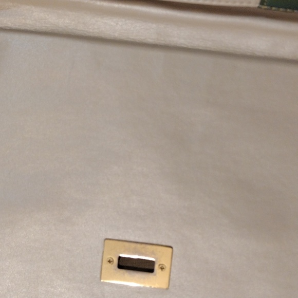 GUNAS Vegan Leather Cream and Iridescent Green Trim - Picture 12 of 16